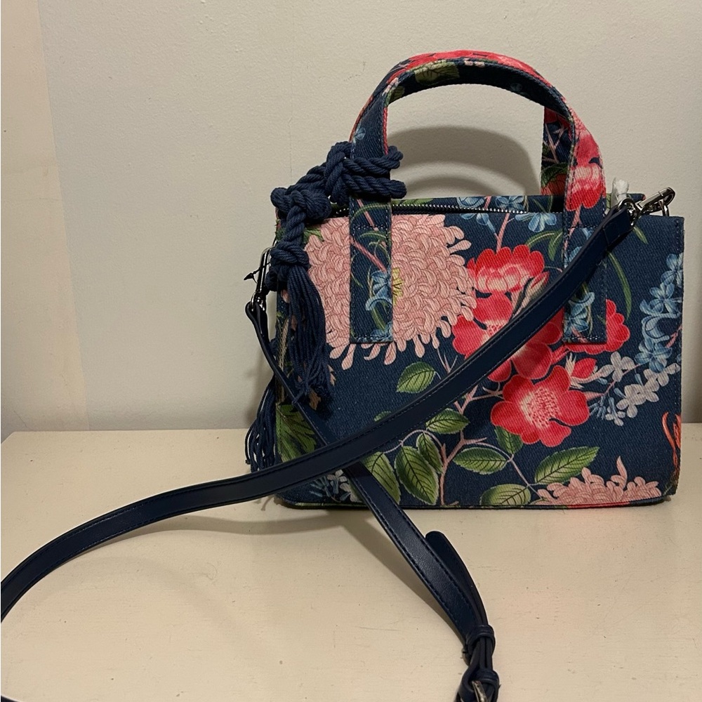 Nordstrom Floral Crossbody Bag in Navy and Pink